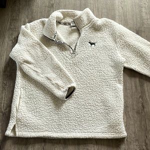 PINK victoria’s secret size small quarterzip sherpa